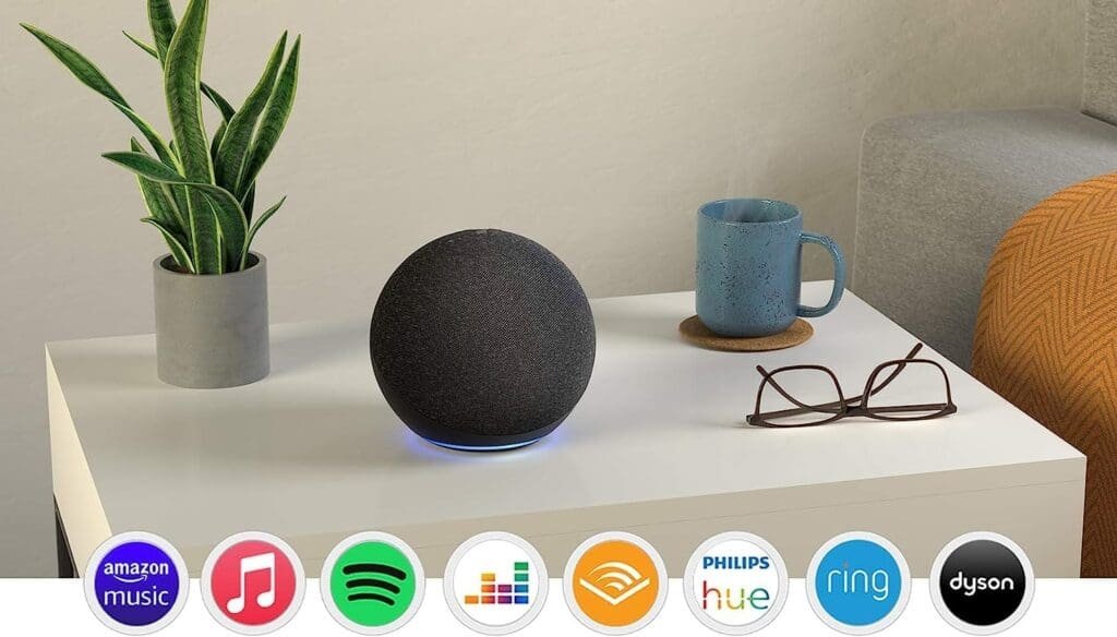 Echo (4th generation) | Premium sound Wi-Fi and Bluetooth smart speaker with Dolby, smart home hub and Alexa | Charcoal