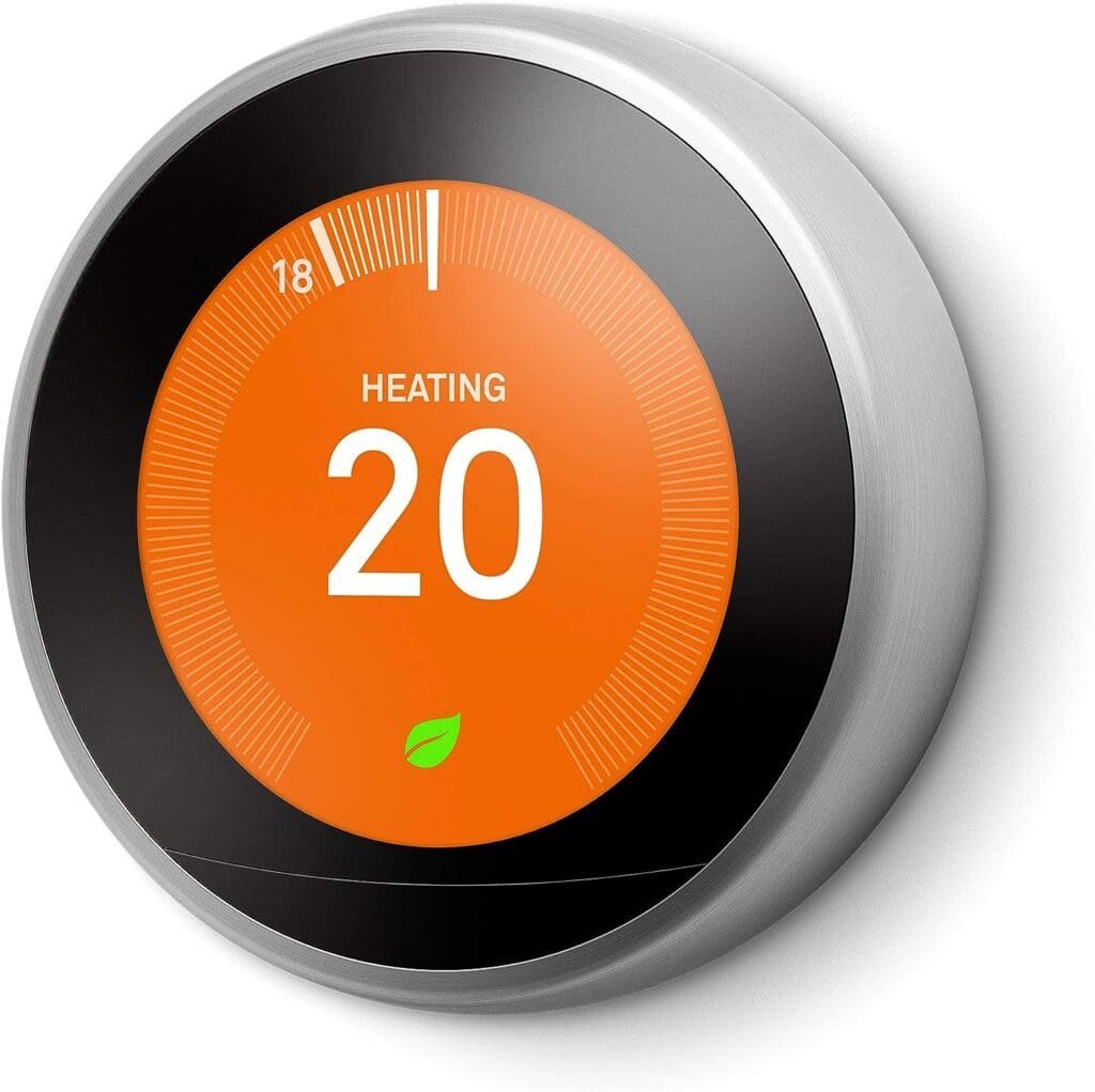 Google Nest Learning Thermostat 3rd Generation, Stainless Steel - Smart Thermostat - A Brighter Way To Save Energy