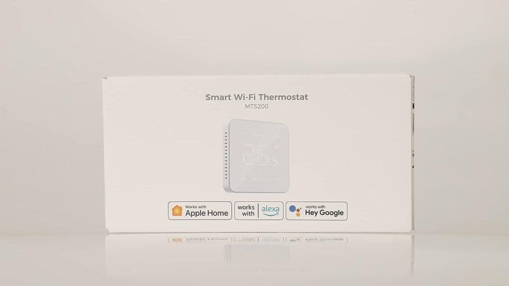 Meross Smart Thermostat for Combi Boilers and Underfloor Water Heating, Glass Touch Panel, Schedule and Multi-room Function, Hubless, Compatible with Apple HomeKit, Amazon Alexa, Google Assistant