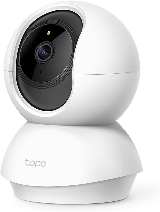 TP-Link Tapo Pan/Tilt Smart Security Camera, Indoor CCTV, 360° Rotational Views, Works with AlexaGoogle Home, No Hub Required, 1080p, 2-Way Audio, Night Vision, SD Storage, Device Sharing (TC70)