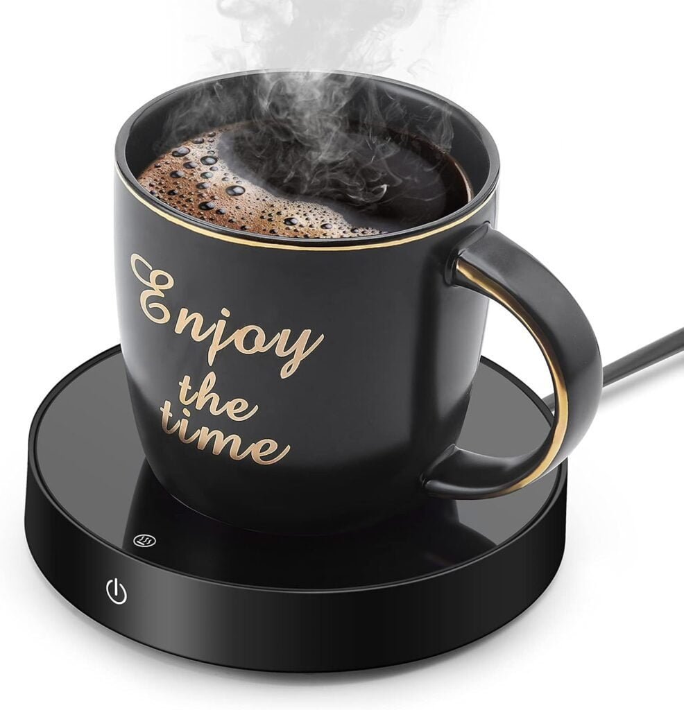 Coffee Mug Warmer and Smart Cup Warmer,Coffee Warmer for Desk,Electric Beverage Warmer with 3 Temperature Settings with Auto On/Off, Auto power-off protection, Candle Wax Cup Warmer Heating Plate