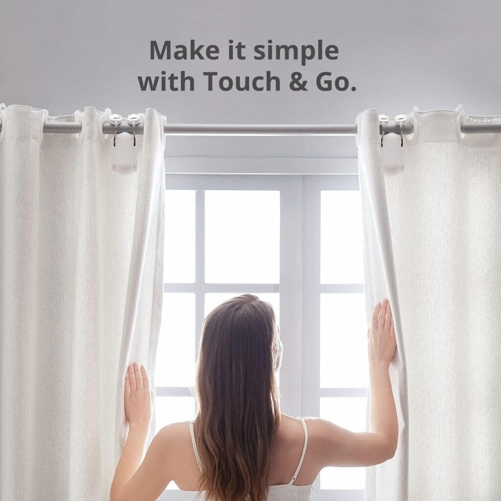 SwitchBot Smart Curtain Opener- Wireless App Automate Timer Control, Add SwitchBot Hub to Make it Compatible with Alexa, Google Home, IFTTT, Homekit (Rod2.0 Version, Black)