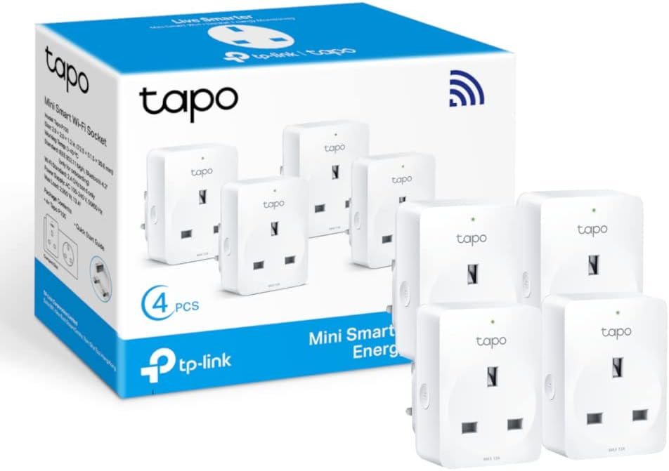 Tapo Smart Plug with Energy Monitoring, Works with Amazon Alexa (Echo Echo Dot) Google Home, Wi-Fi Smart Socket, Remote Control, Device Sharing, No Hub Required-Tapo P110 (4-Pack), White