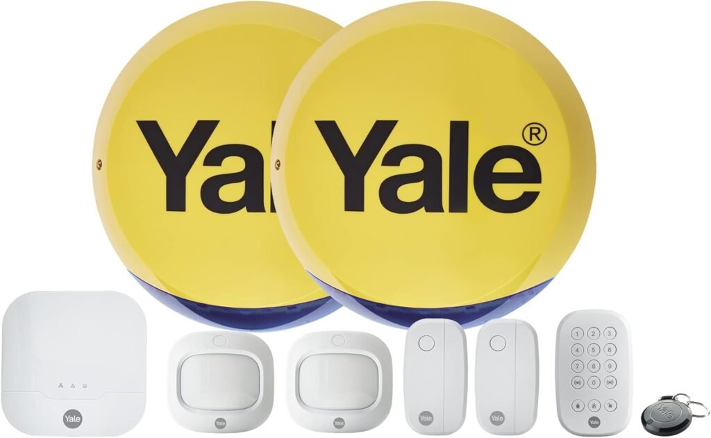 Yale IA-330 Sync Smart Home Alarm 9 piece kit. Includes Sync Alarm Hub, External Live Dummy Siren, 2x Door/Window Contacts, 2x PIR Motion Detector, Keypad, Keyfob. Yale IA-330 Sync Smart Home Alarm 9 piece kit. Includes Sync Alarm Hub, External Live Dummy Siren, 2x Door/Window Contacts, 2x PIR Motion Detector, Keypad, Keyfob.