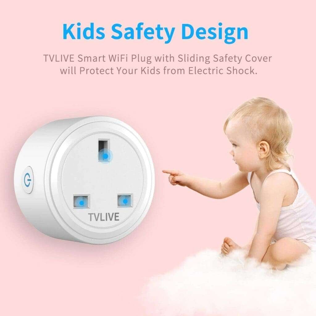 Smart Plug, TVLIVE 2 Pack 13A Smart Plugs Work that with Alexa (Echo, Echo Dot), Google Home, IFTTT, Remote Control and Timer Function, WiFi Outlet, Wifi Plug, Wireless Smart Socket, No Hub Required